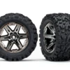 Traxxas Talon EXT Tires & Blk Chrome Whls (2): 4WD F/R, 2WD Frt -Radio Control & Model Shop 20072 TRA6773X M 800