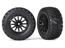 Traxxas Tires & Wheels, Gravel Pattern(2) (TSM Rated): 4WD F/R, 2WD R