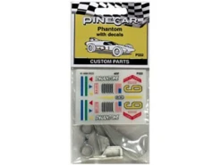 Woodland Scenics Pine Car Custom Parts W/Decals, Phantom