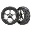 Traxxas Tires & Wheels Assembled, 2.2 Anaconda Tires, Chrome, Bandit Front (2): 2479R 2 Traxxas Tires & Wheels Assembled, 2.2 Anaconda Tires, Chrome, Bandit Front (2): 2479R -Radio Control & Model Shop 22601 TRA2479R 1 900