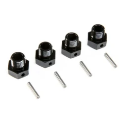LOSI 17mm Wheel Hex, Black (4): SBR 2.0