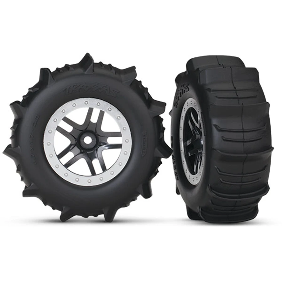 Traxxas Tires & Wheels SCT SS STN CHRM/PDL TSM: 4WD F/R, 2WD Rear 3 Traxxas Tires & Wheels SCT SS STN CHRM/PDL TSM: 4WD F/R, 2WD Rear