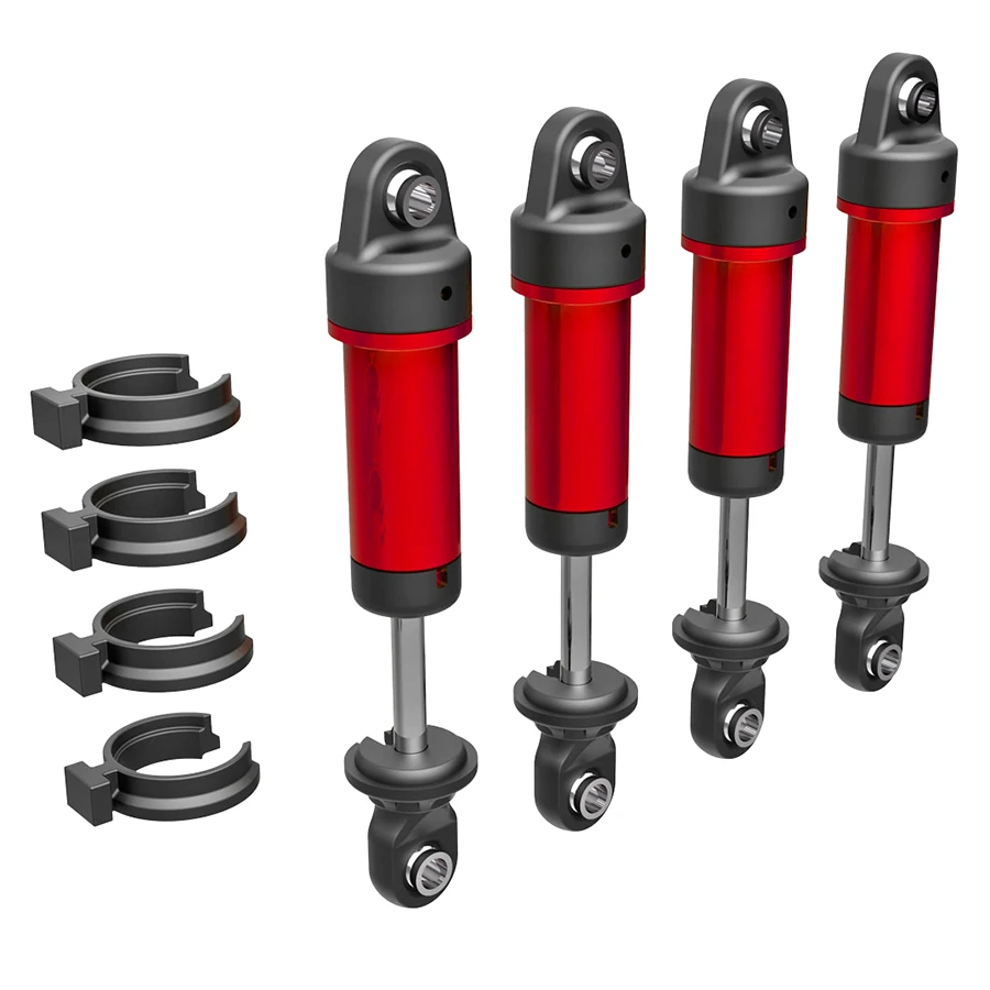 Traxxas Shocks, GTM, Red, Assembled W/o Springs (4): 9764-Red 3 Traxxas Shocks, GTM, Red, Assembled W/o Springs (4): 9764-Red
