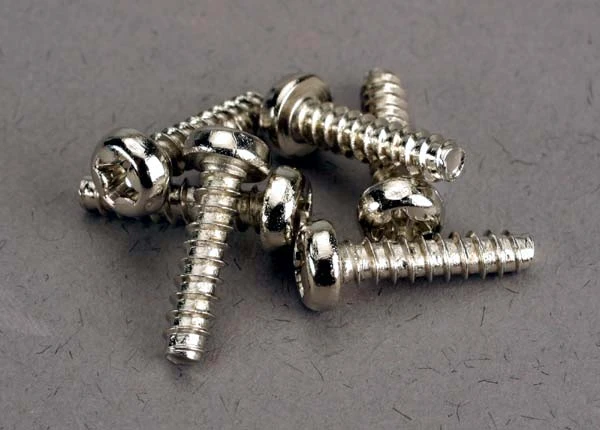 Traxxas Screws, 3x12mm Roundhead Self-tapping (6) 3 Traxxas Screws, 3x12mm Roundhead Self-tapping (6)