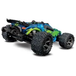 Traxxas 1/10 Rustler, 4WD, VXL (Requires Battery & Charger): Green -Radio Control & Model Shop 67076 4 Green 3 800