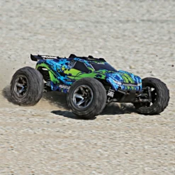 Traxxas 1/10 Rustler, 4WD, VXL (Requires Battery & Charger): Green -Radio Control & Model Shop 67076 4 Green 9 800