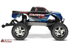 Traxxas 1/10 Stampede, 4WD, VXL (Requires Battery & Charger): Blue -Radio Control & Model Shop 67086 4 Blue 4 lg