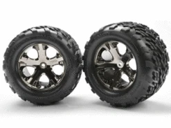 Traxxas Talon Tire/ AllStar Blk Chrome Whls (2): Rear
