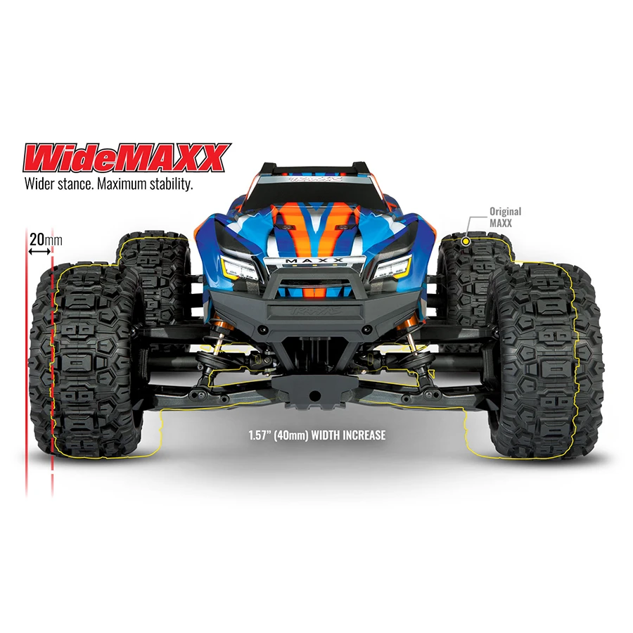 Traxxas 1/10 Maxx W/WideMaxx®, 4WD, RTR (Requires Battery & Charger): Green 9 Traxxas 1/10 Maxx W/WideMaxx®, 4WD, RTR (Requires Battery & Charger): Green - Image 7