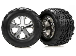 Traxxas Talon Tire/ Chrome Wheel (2): Rear