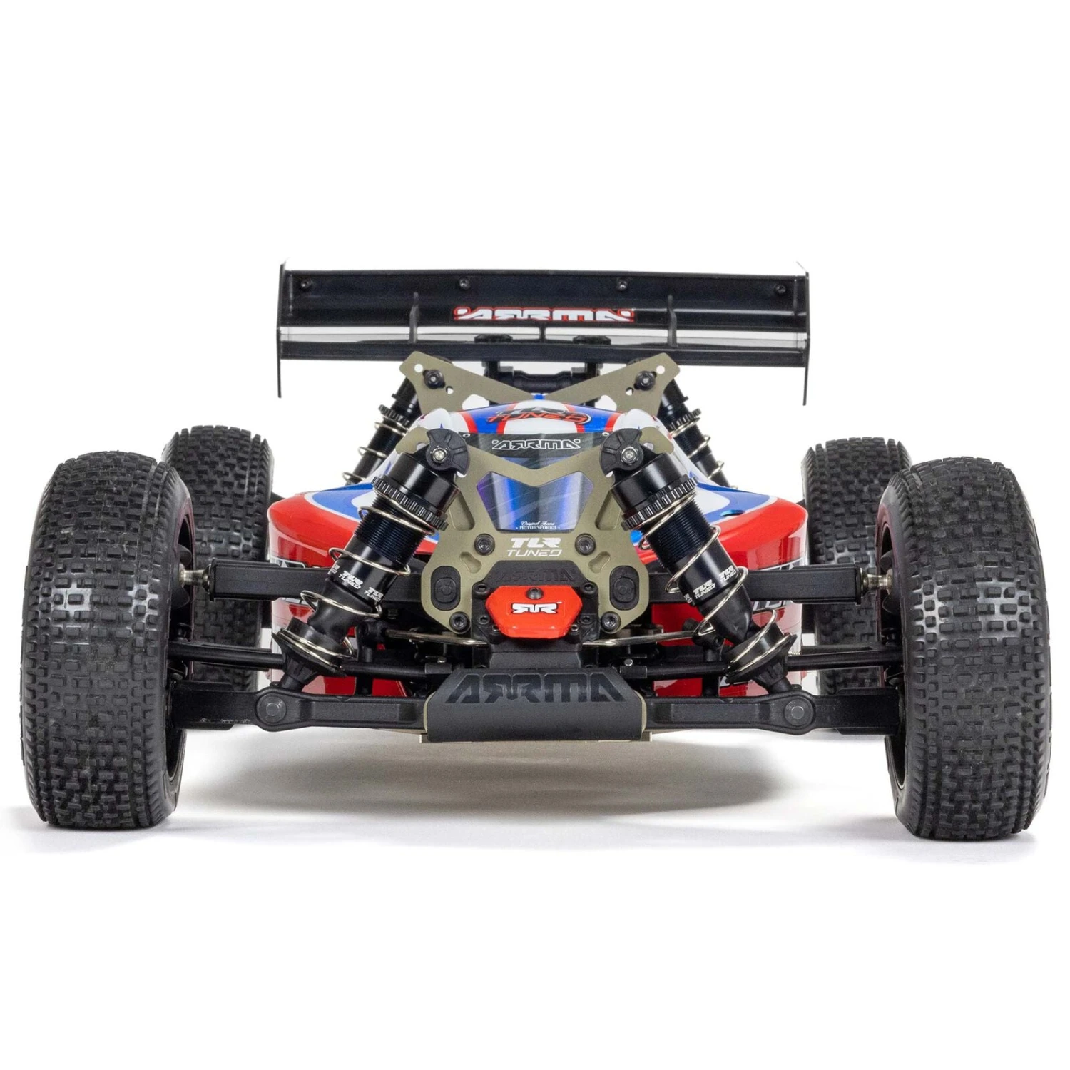 Arrma 1/8 TLR Tuned TYPHON 6S 4WD BLX Buggy RTR, Red/Blue 14 Arrma 1/8 TLR Tuned TYPHON 6S 4WD BLX Buggy RTR, Red/Blue - Image 12
