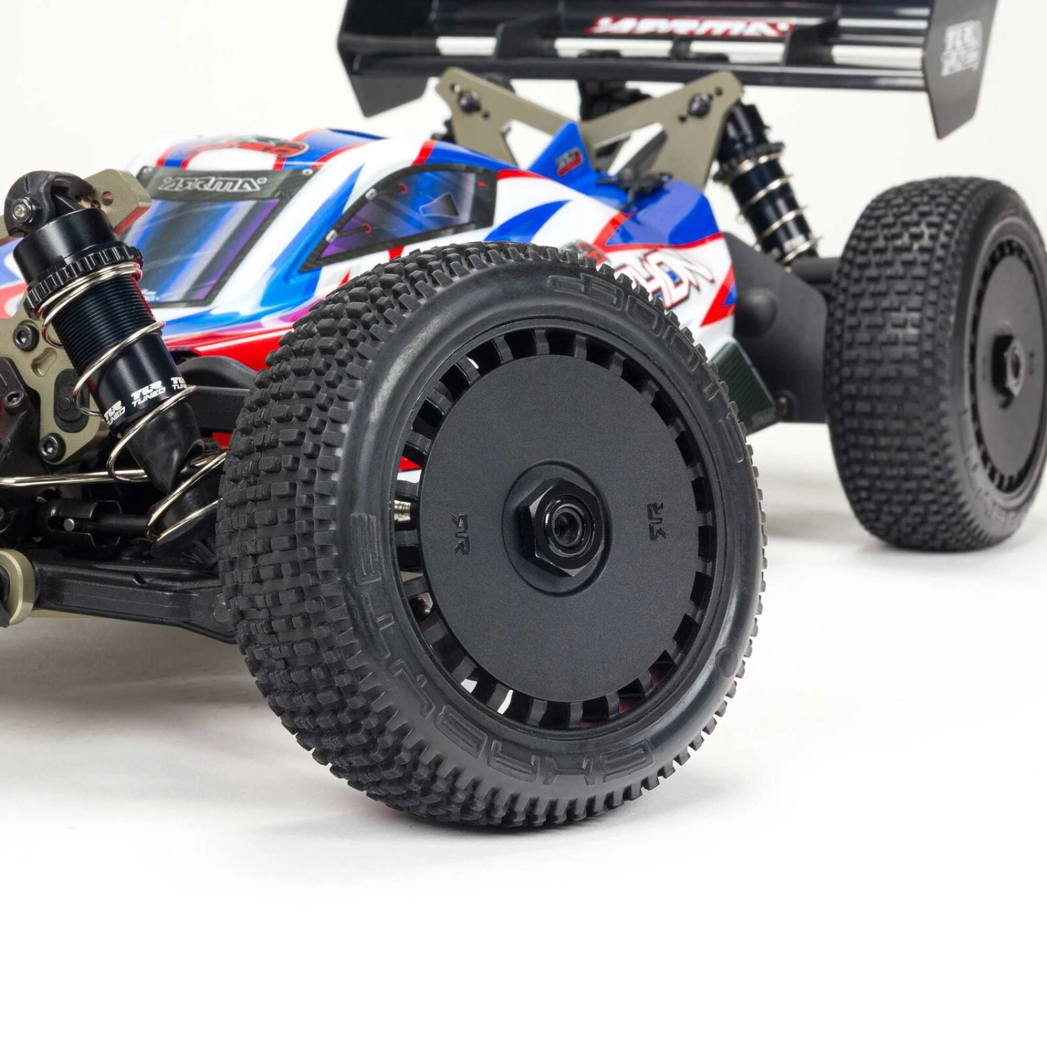 Arrma 1/8 TLR Tuned TYPHON 6S 4WD BLX Buggy RTR, Red/Blue 20 Arrma 1/8 TLR Tuned TYPHON 6S 4WD BLX Buggy RTR, Red/Blue - Image 18