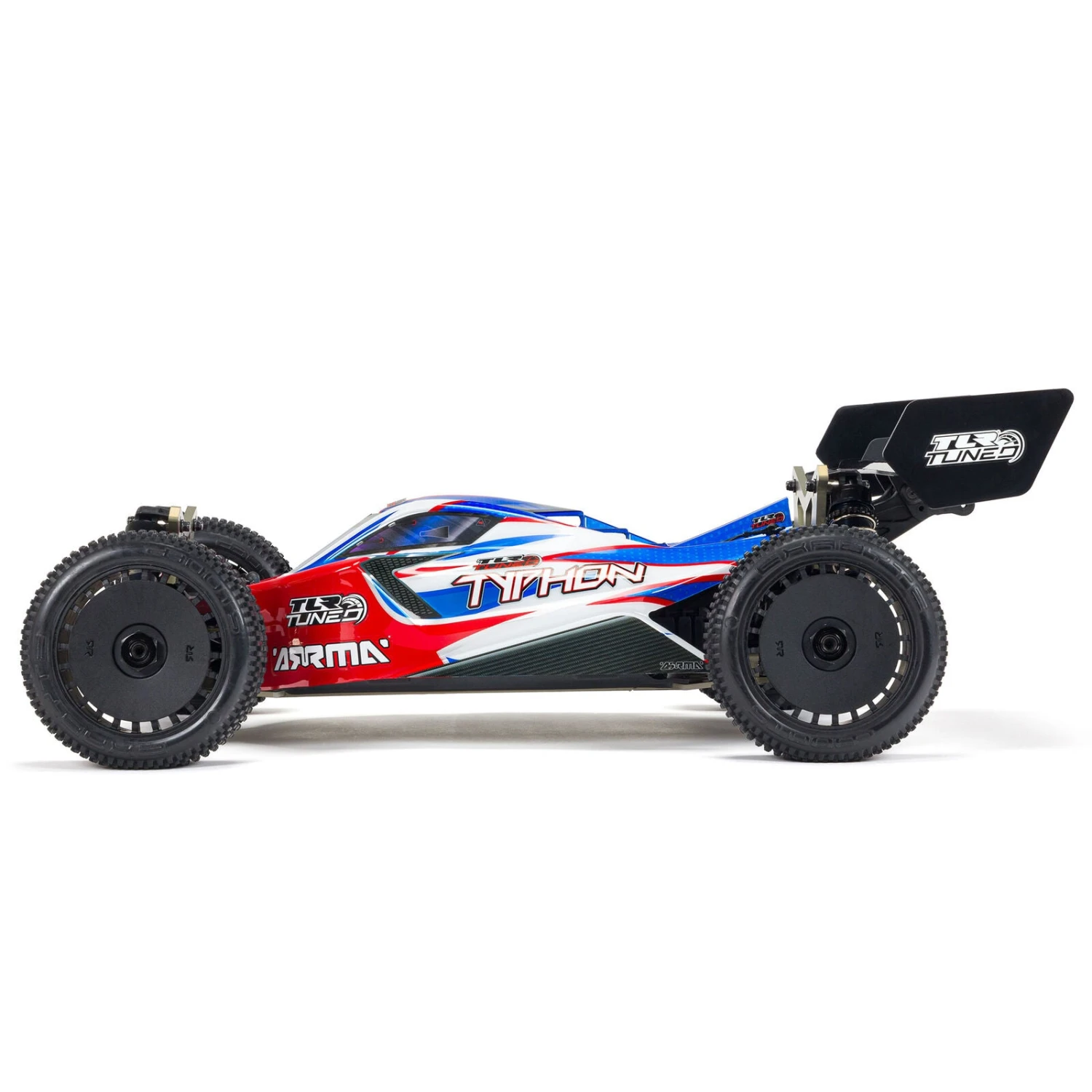 Arrma 1/8 TLR Tuned TYPHON 6S 4WD BLX Buggy RTR, Red/Blue 11 Arrma 1/8 TLR Tuned TYPHON 6S 4WD BLX Buggy RTR, Red/Blue - Image 9