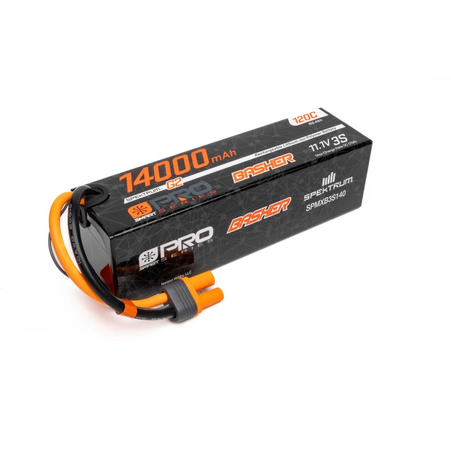3 Cell 14000mAh 11.1V 120C Smart Pro Basher LiPo: IC5 3 3 Cell 14000mAh 11.1V 120C Smart Pro Basher LiPo: IC5