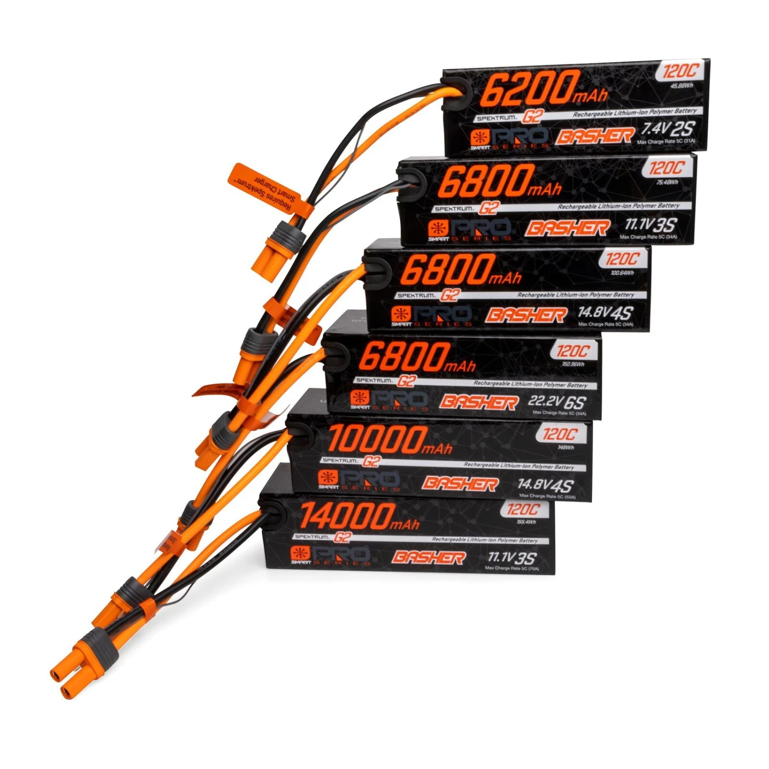 3 Cell 14000mAh 11.1V 120C Smart Pro Basher LiPo: IC5 5 3 Cell 14000mAh 11.1V 120C Smart Pro Basher LiPo: IC5 - Image 3